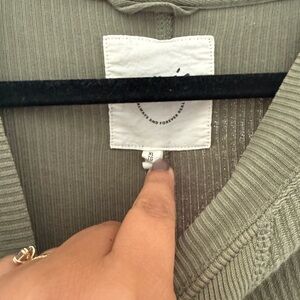 Olive Green Ribbed Sweater